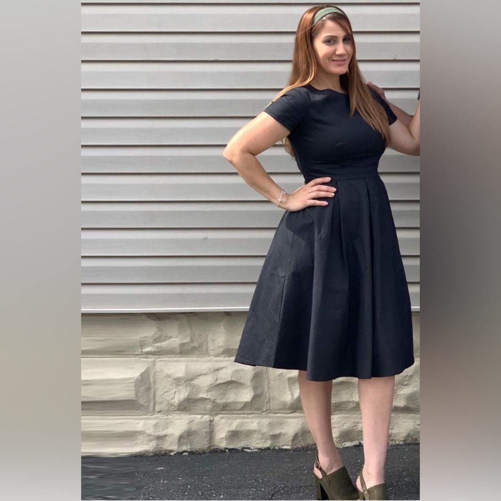 NWT Mint Limit Retro 50’s Classic Black Fit and Flare Dress |Size Large
